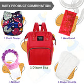 Baby Care Accessories Cloth Diaper, Inserts, Diaper Bag, Headbands, Nibbler (Set of 5)